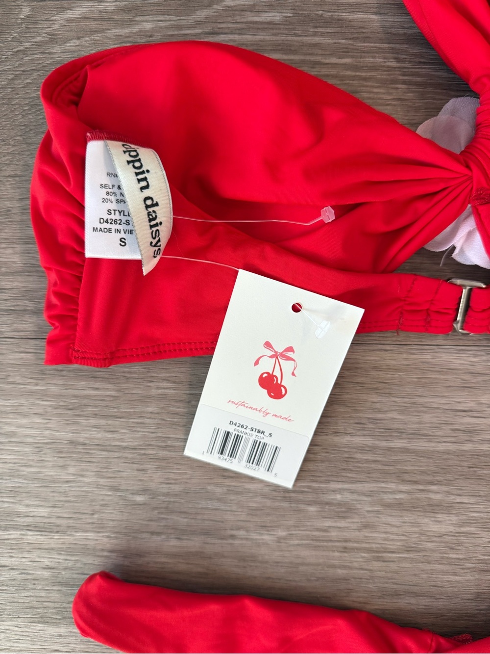 NWT Dippin Daisys Bikini Set in Red, Size Small - Picture 5 of 5